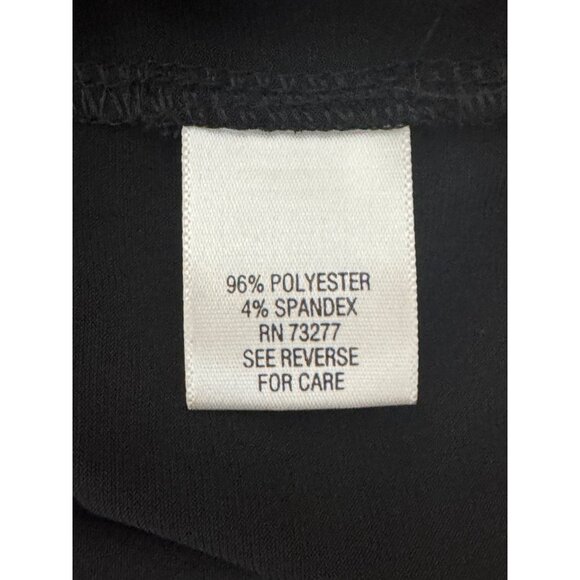 Apt. 9 Black Ruffle Neck Tile Border Dress with Pockets Size 2X 18 20 22 Plus Sz - Picture 6 of 7